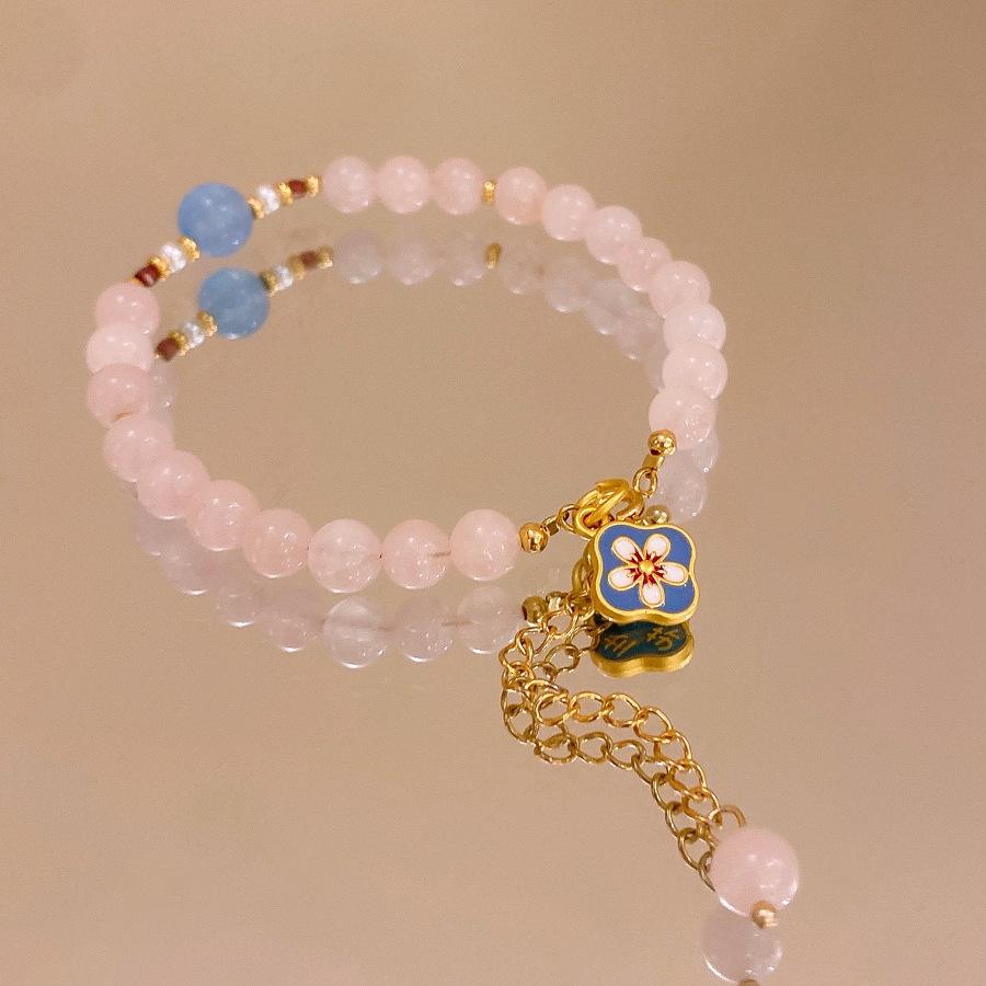 Crystal Butterfly Beaded Bracelet Women's Light Luxury Girlfriend Gift Birthday Bracelet High Value Student Party Exquisite Jewelry
