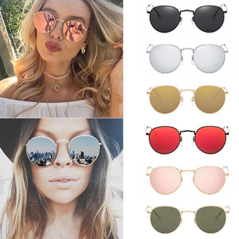 Oversized Round Fashion Sunglasses Men Womens Vintage Retro Mirror Glasses Hot