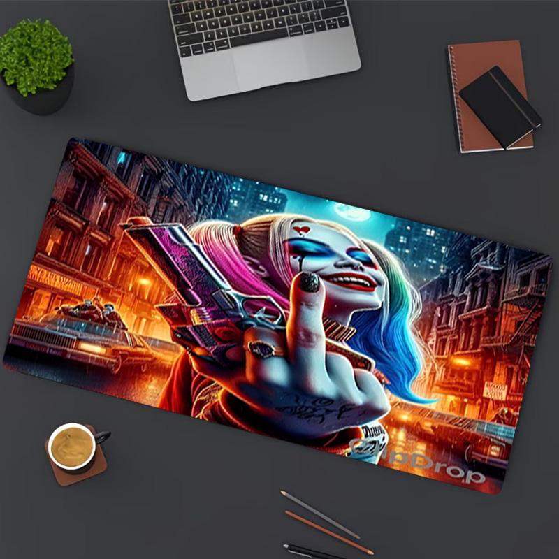 Harley Quinn Joker Print Mouse Pad, for Keyboard Pad Laptop PC Mat for Office Home Use, Desk Decor, Perfect Birthday Gift for Gamers