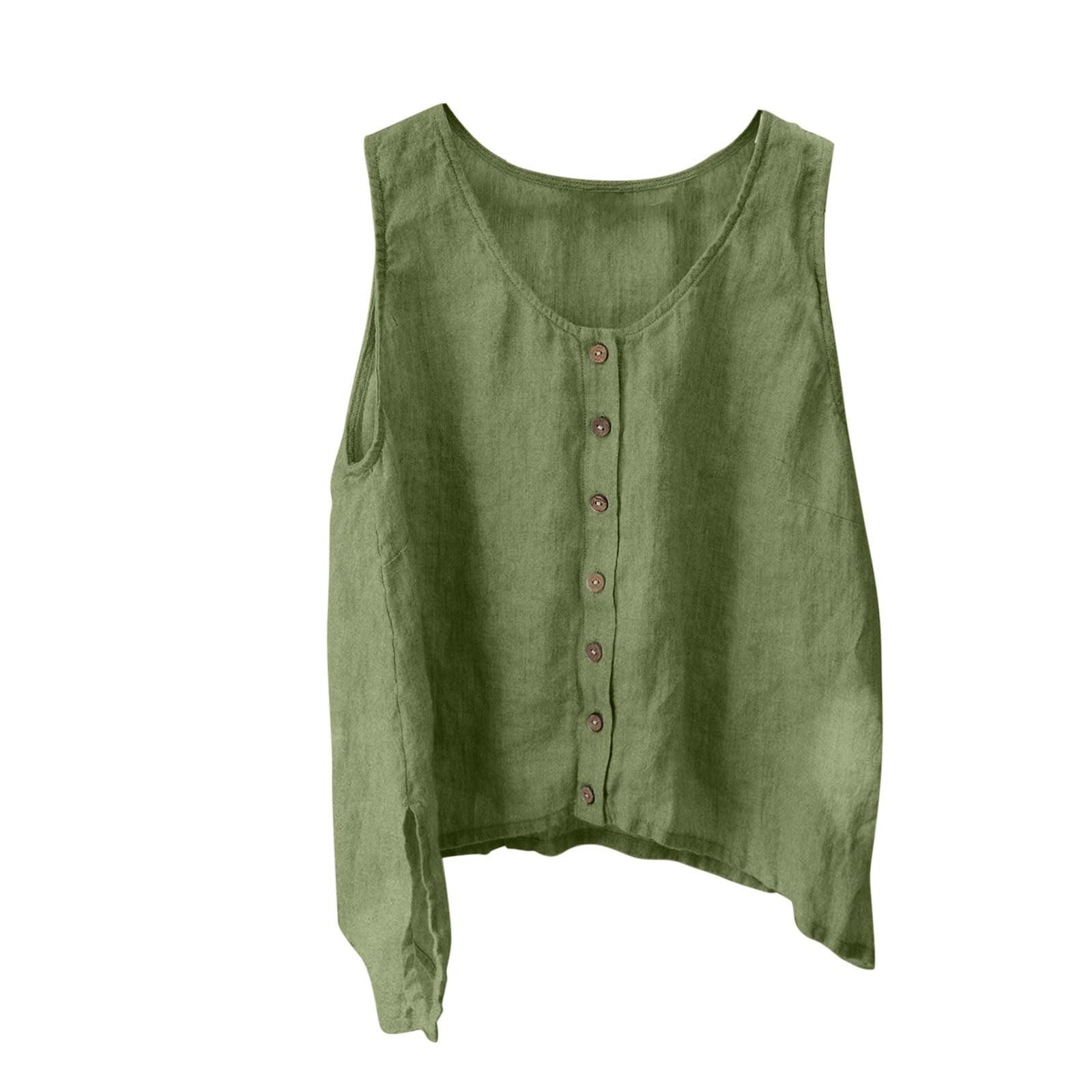 Женские рубашки без рукавов на пуговицах — фото 5