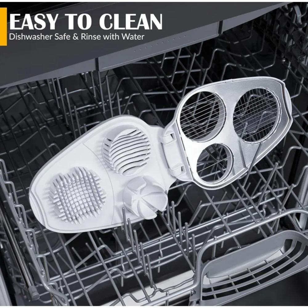 3 In 1 Egg Cutter White Fruit Cutter Kitchen Gadgets Egg Slicer Mushroom