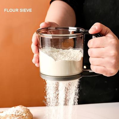Stainless Steel Flour Sieve - a Must-have Baking Tool for Christmas and Kitchen Use, Durable Mesh Sieve with Handle for Perfect Flour Sifting