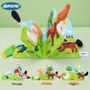 Animal-Shaped Baby Cloth Book with Crinkle Pages, Mirror, and 3D Tails - Tear-Resistant Touch & Feel Toy