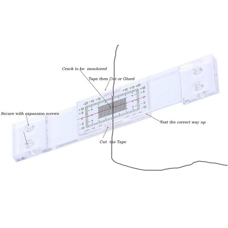 

Standard Crack Gauge Ruler Accurate Crack Clear Acrylic Monitoring Record Tool Tell-Tale Crack Measuring Instrument CN