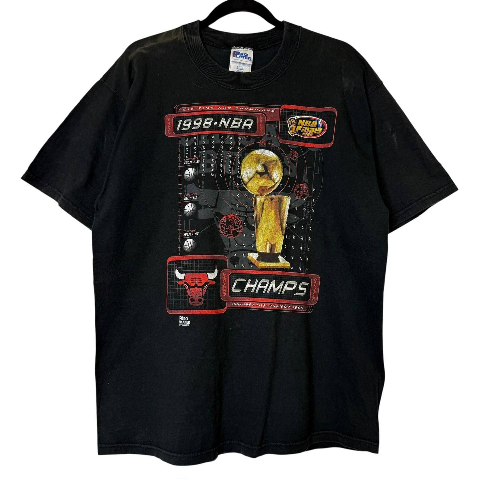 1998 Chicago Bulls NBA Championship T shirt Sz L (B2173) 2XL