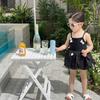 Sweet Baby Summer 2025 Bow Black Sling Princess Swimsuit for Kids