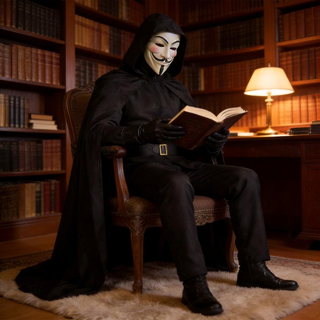 Kostým V jako Vendeta z prodyšné látky pro cosplay akce a tématické večírky