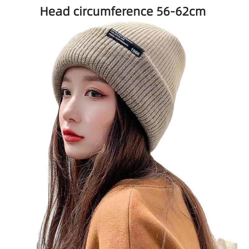 Unisex Autumn Winter Knitted Hat Soft Thickened Woolen Hat Warm Breathable Beanies Hat Women Men
