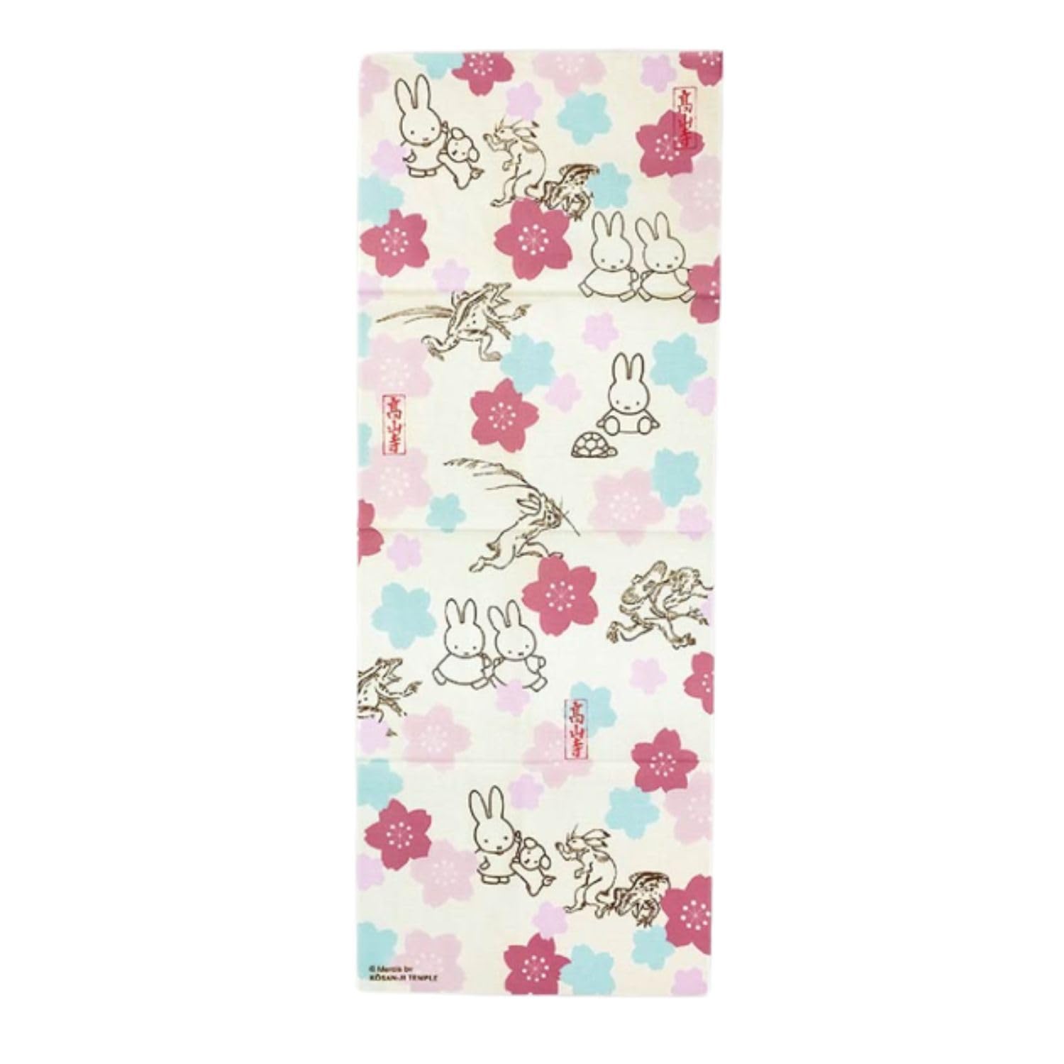 

Marimo Craft Miffy x Choju Giga Тэнугуи Ручной Сакура Ханами Ш340 x В900мм Полотенце, Погоня, Прибл. DBC-237