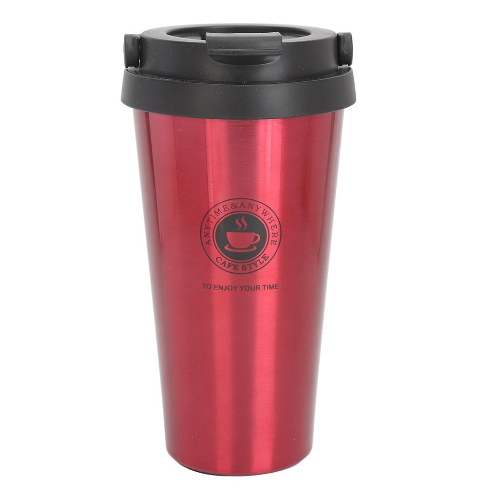Isolerad kaffemugg med lock Resa Rostfri stålkaffekopp Bärbar Isolerad Bilkaffekopp