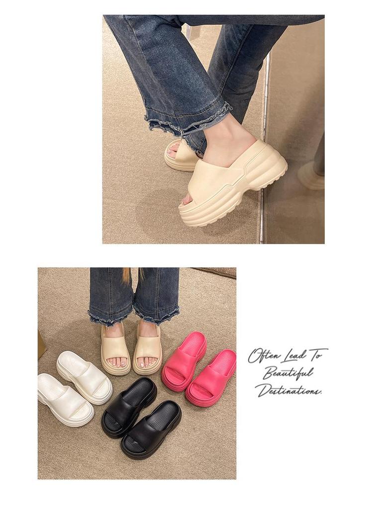 Women's Summer Thick-Soled Height-Boosting Flip-Flops – Ultra-Light, Soft EVA Versatile Slippers