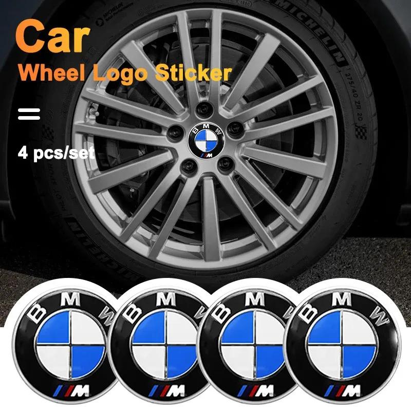 4pcs Car Wheel Center Hub Cap Badge Logo Sticker For BMW M Performance E84 E87 X5 E70 F25 E90 E91 F01 F02 E60 E61 F10 F15 F30 M3 HA4