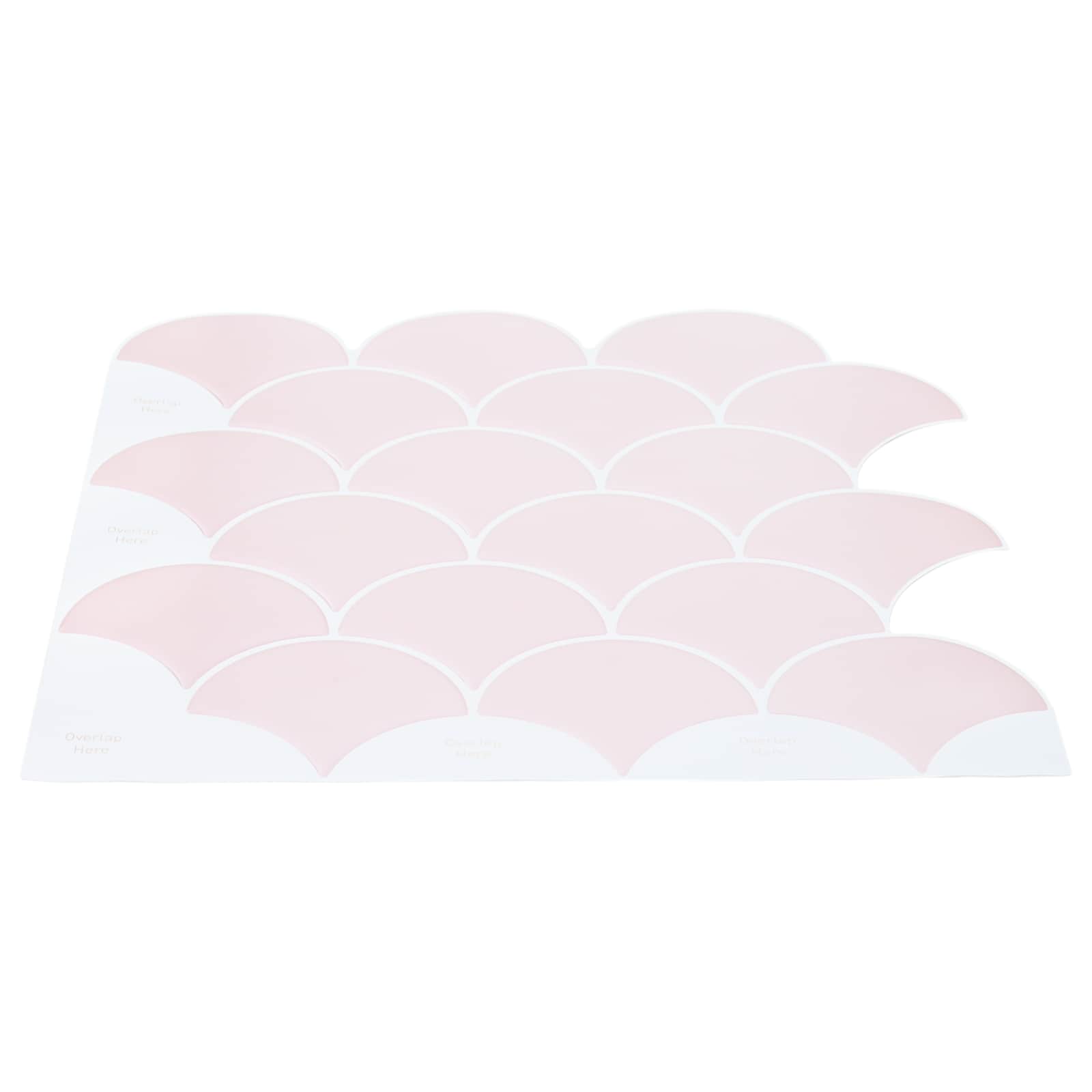 Fischschuppen Fliese 10 Stück Hellrosa 30 x 30 cm