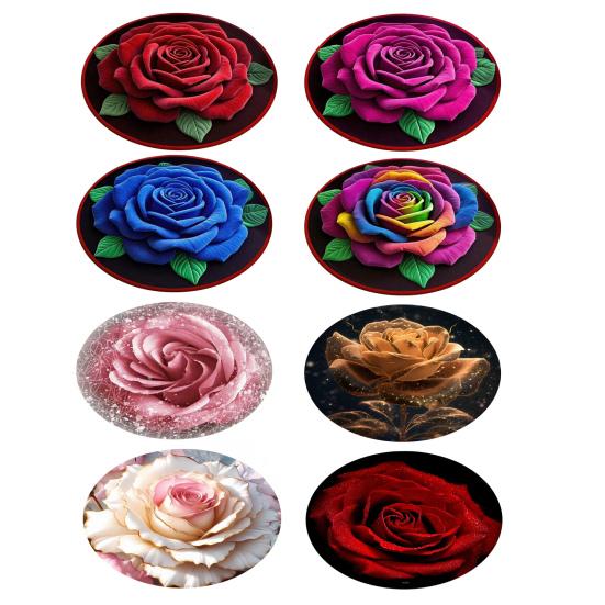 Килимок для підлоги Швидковисихаючий Нековзний З точковим тисненням Зворотний бік 3D Візерунок троянди Килимок для ванної кімнати М'який Вбираючий Килимок для ванної