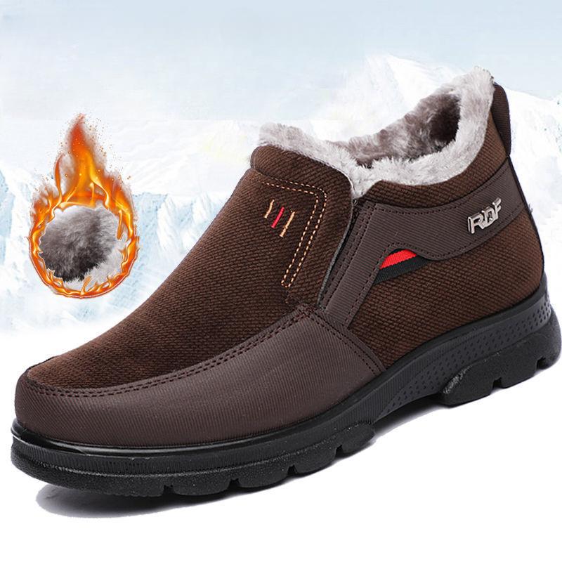 Winter Shoes Men Casual Plus Size Cotton Boots Padded Large Size 39-48 Warm Thickened Non Slip Snow Boots Comfortable
