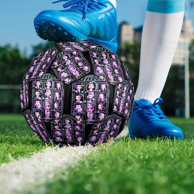 K Print Size 5 Soccer Ball, PU Wear Resistant Football for Match Training and Daily Practice, Birthday Gift for Soccer Fans