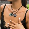 Harajuku Punk Tree Of Life Necklace Female, Retro Niche Time Gem Pendant Necklace