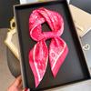 Women S Printed Cashew Pattern Silk Like Square Scarf For Sun Protection And Fashion