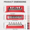 600A Bus Bar Terminal Power Distribution Block M10 Studs DC Positive Negative Terminal Block For Boat Car RV Cable Organizer