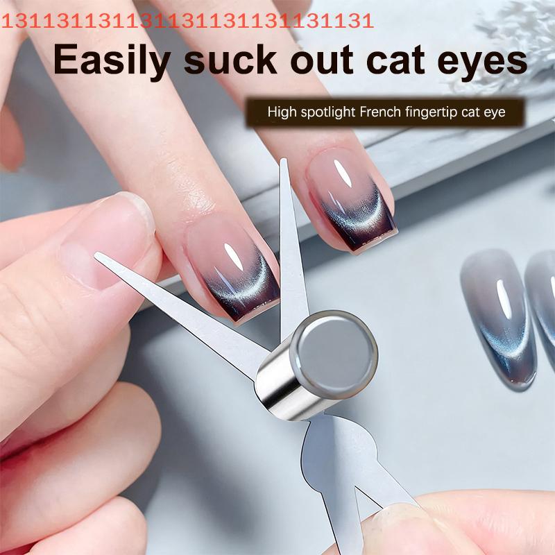 Magnetic Effect Iron Sheet for Strong Cat Eye And French Shape Manicure Double Headed Y-Shaped Nail Art Gel Polish