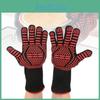 Red And Black Polyester Oven Mitt Lightweight And Anti-slip