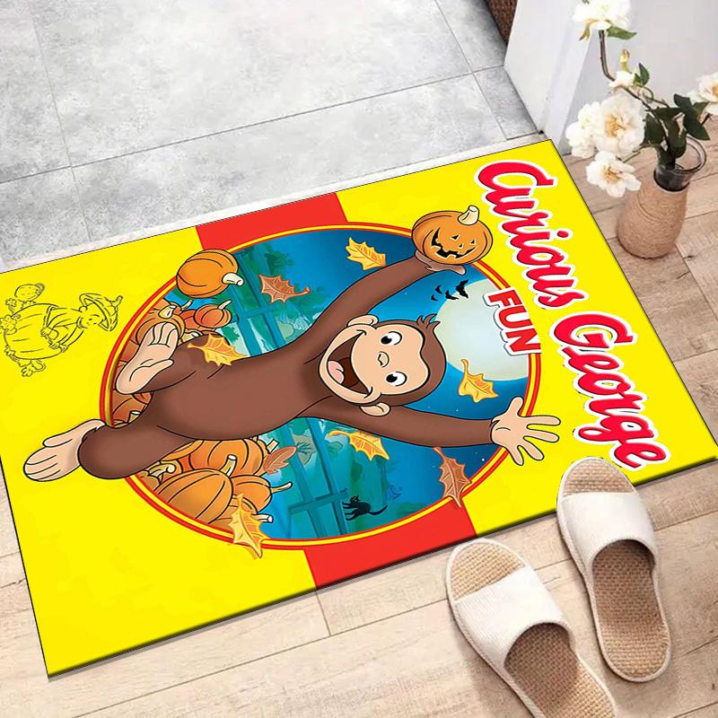 1pc Curious George (5) Design Printed Area Rug Carpet for Bedroom Living Room Home Decor Rugs Mat Non Slip Mat Rug for Bedside