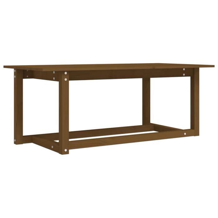 VidaXL Table basse Marron miel 110x55x45 cm Bois massif de pin 822170