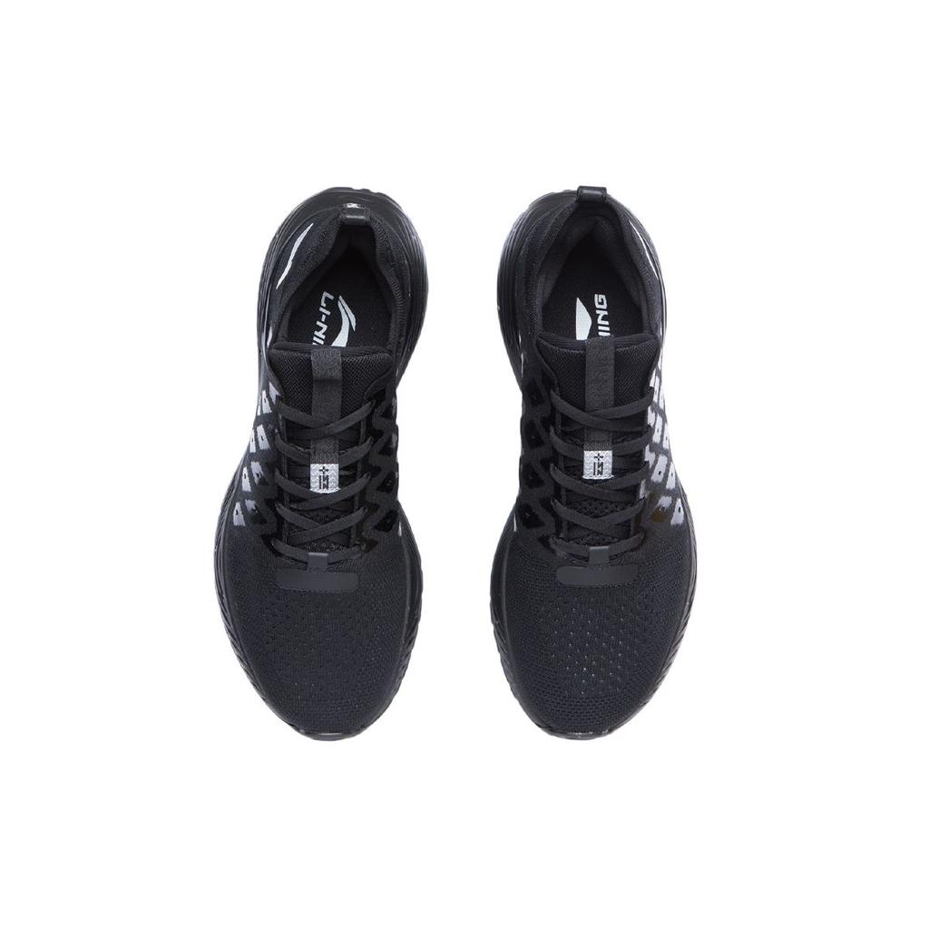 Li Ning Weiches Gewebe Einteiliges Gewebe Stoßdämpfung Rutschfest Abriebfest Atmungsaktiv Leicht Low-Top Sportliche Freizeitschuhe Herren Sneaker ARSR019-4