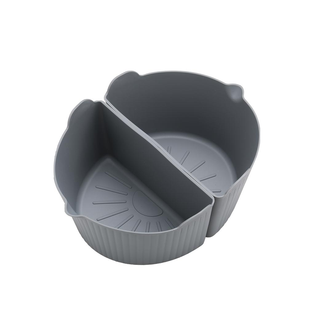 2 Stück Silikon Slow Cooker Einsätze Wiederverwendbar Silikon Slow Divider Auslaufsicher Hitzebeständig Einlage Schale Spülmaschine Küchenwerkzeuge