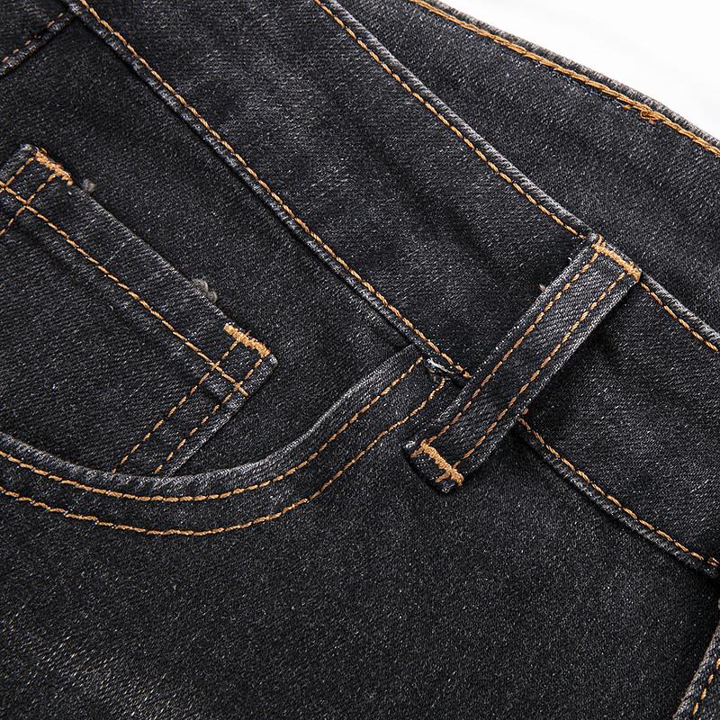 FAPAI Men's Washed Slim Straight Jeans