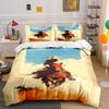 Cowboy reitet auf einem Pferd. Bettwäsche-Sets Bettbezug-Sets Bettbezüge Kissenbezüge(1 * Bettbezug 2 * Kissenbezüge, ohne Bettdecke)