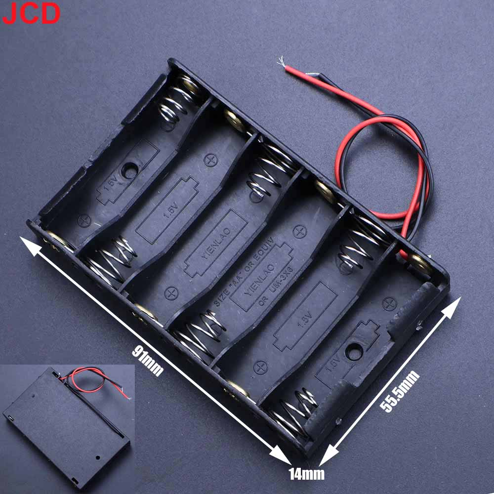 2 Stück 1 2 3 4 5 6 Steckplätze Ports AA 2AA 3AA 4AA 1,5V 3V 4,5V 6V Größe Strom Batterie Aufbewahrungskoffer Box Halter 3xAA 2xAA AA Mit Kabeln