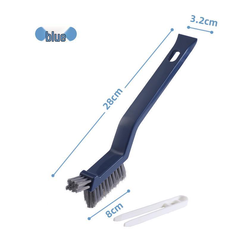 

Щетка для чистки щелей и окон 2-в-1 с зажимом для волос для ванной и кухни синий