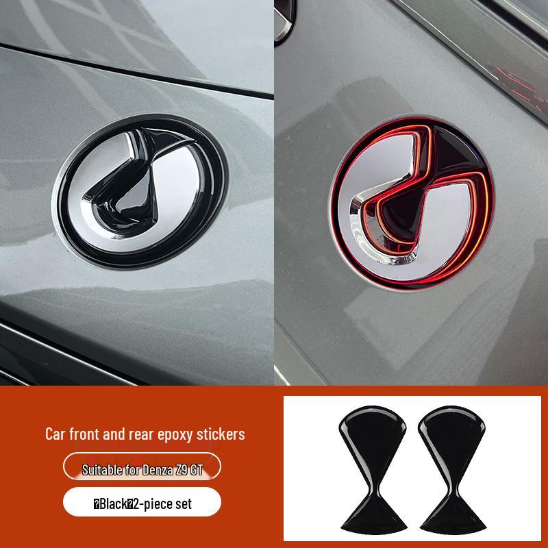 

BYD Z9 GT Car Emblem Blackening Sticker Resin Wheel Hub & Steering Wheel Black Warrior Exterior Accessories