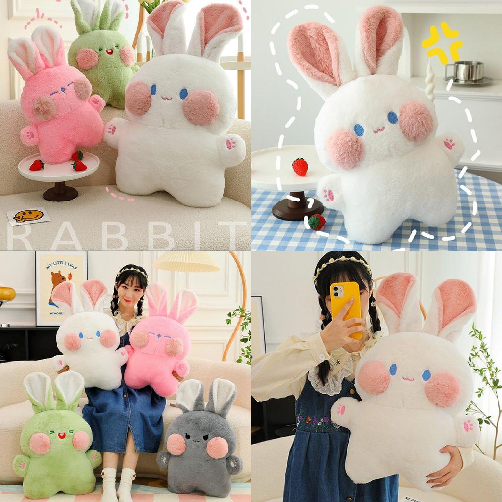 Adorable Plush Rabbit Pillow Doll Cute Bunny Stuffed Toy For Childrens Gifts