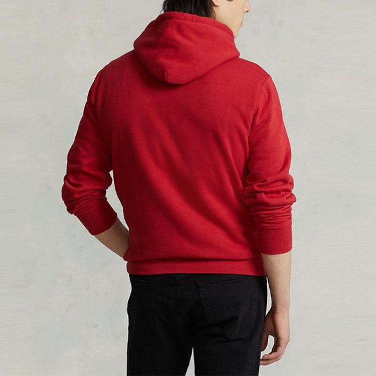 Polo Ralph Lauren SS22 Hanorac Pulover cu Mânecă Lungă și Glugă cu Imprimeu Urs Desene Animate Bărbați hanorac Roșu MNPOKNI16821852