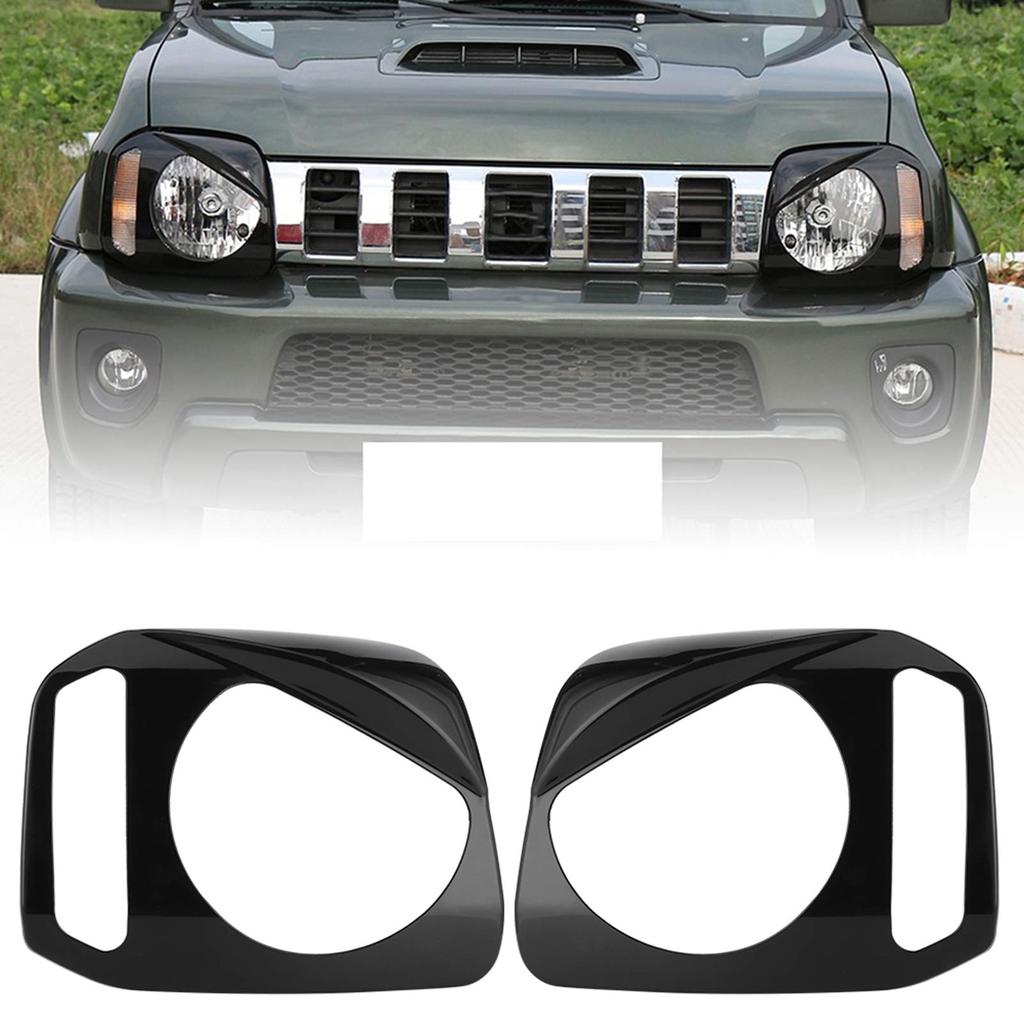 Car Front Headlight Headlamp Trim Fits Suzuki Jimny Models 2-Pack Covers, Decoration, 2007-2017