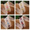 10 Yards 25mm Blumenherz Besticktes Spitzenband mit Wellenkante für Kleidung Nähen DIY Haarschleifen Hut Dekoration Bastelzubehör