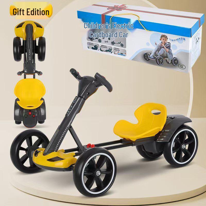 

Складаний електричний дитячий карт: Машинка-каталка з пультом керування для дітей віком 3-8 років