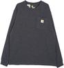 Crew Neck Long with Chest Pocket Long Sleeve L Carbon Heather [Carhartt] T-shirt Men's T-Shirt