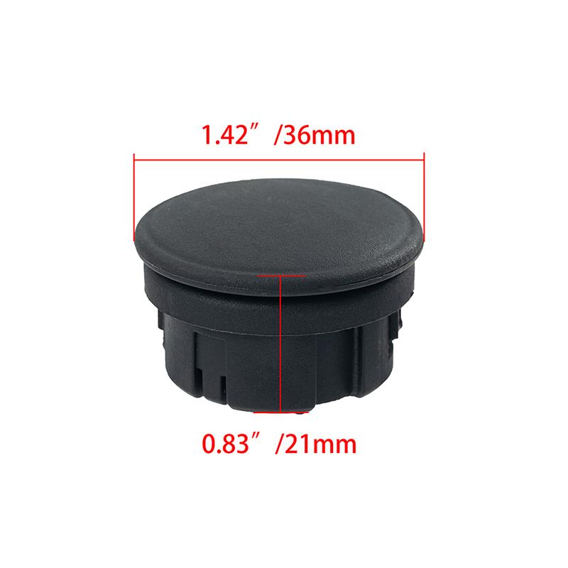 Car Cigarette Lighter Socket Cap Cover Dustproof ABS Car Power Outlet Trim Ring Lid Replacement Fit for 2015-2017 Ford Mustang