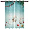 Modern Window Curtains Bunny Rabbit with Flowers Watercolor Luxury Fashion Curtains for Living Room Bedroom Kitchen Drapes