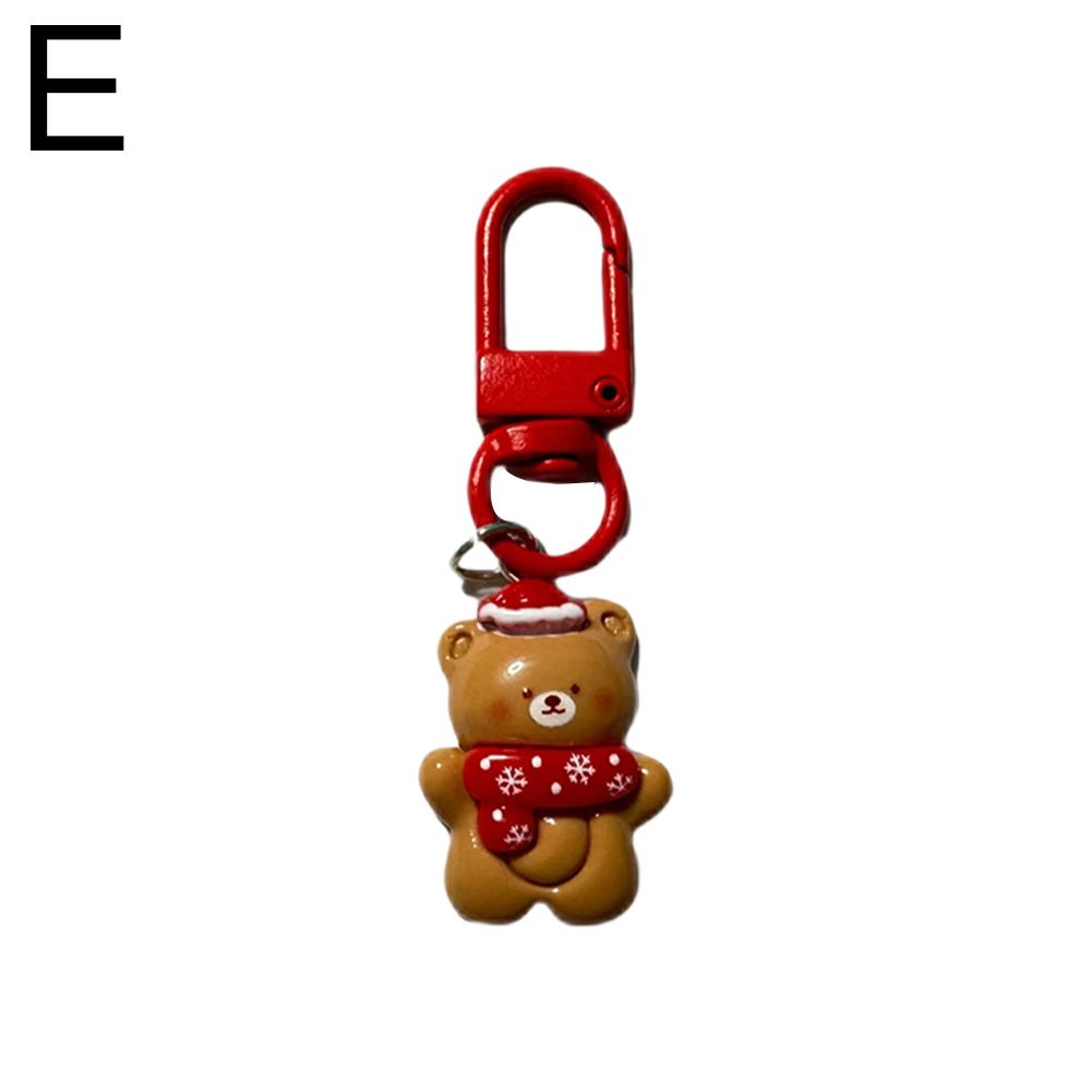 

Милые брелки Санта-Клауса, эмалированные рождественские елочные венки, праздничные брелки, подвески, сумочка для мужчин O6D3 E-One size