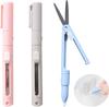 12-in-1 Double-Ended Pen Scissors with Paper Cutter Foldable Stainless Steel Blades and Ceramic Pen Knife for Multiple Scenes1pc