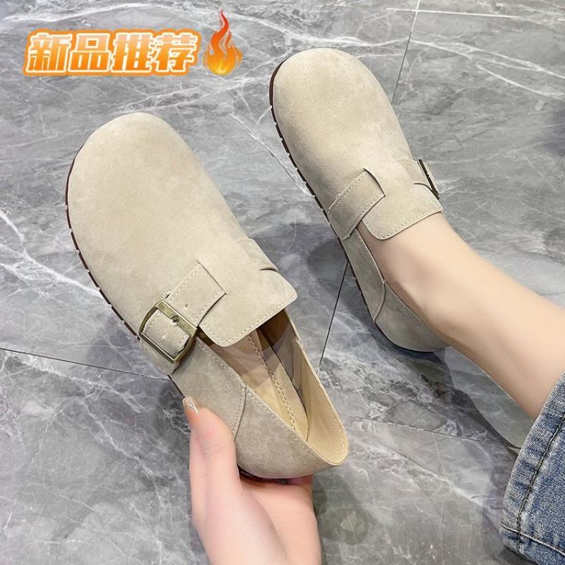 

Женские винтажные замшевые слипоны в стиле Birkenstock, повседневные лоферы 40