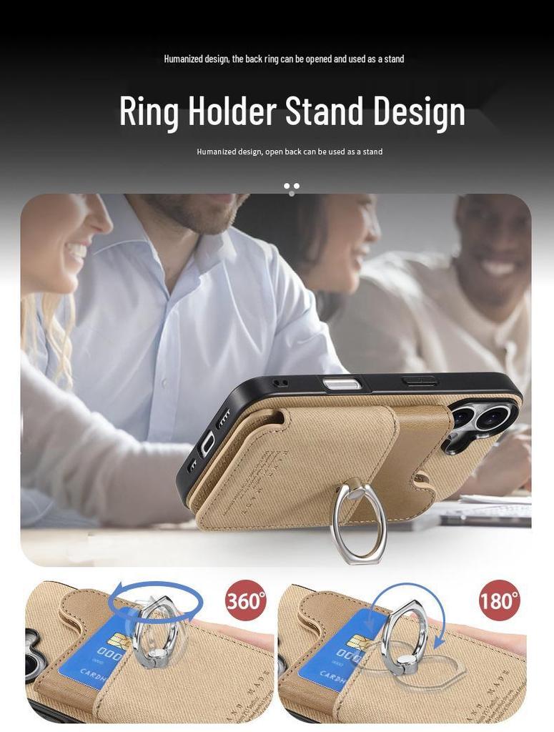 MOTO Edge60 Phone Case Wallet with Ring Holder, Compatible with Edge75