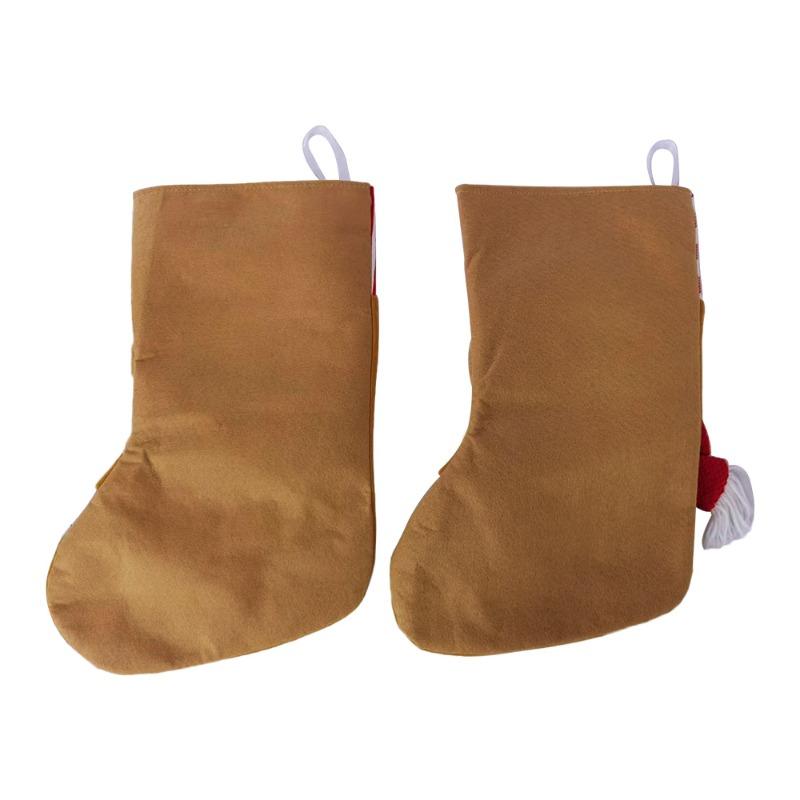 Gingerbread Men Stocking Cute Christmas Characters Stockings Holiday Decoration Christmas Tree Ornament for Doorknob Window