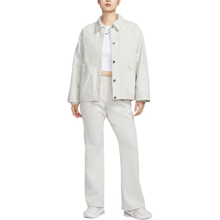 Nike Single Button Loose Long Sleeve Jacket Women jackets IQ0087-072