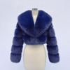 Finnish Whole Skin Fox Fur Coat for Women: Petite, Versatile & Slimming Short Jacket for Autumn/Winter