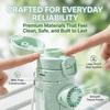 2-in-1 Water Bottle with Built-in Foldable Fan, 23oz Portable Cooling Cup with 3-Speed USB-C Rechargeable Detachable Fan, Leakproof Straw Bottle